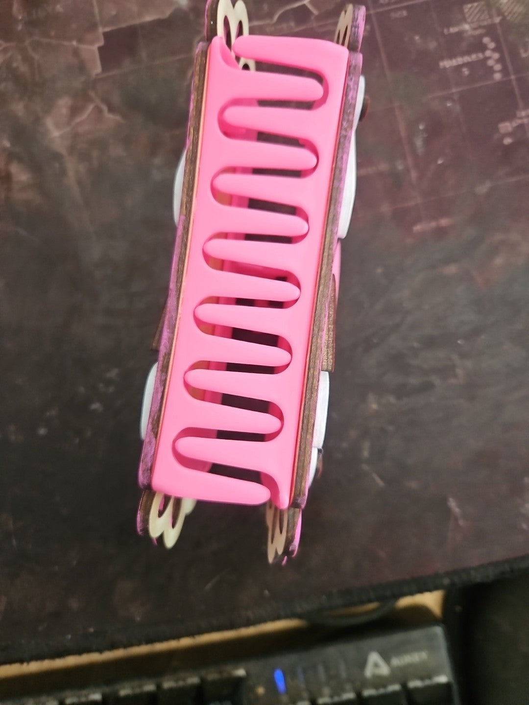 Handmade 3D Wood Cut Easter Bunny With Carrot Hair Claw Clip 4" Hand Painted 