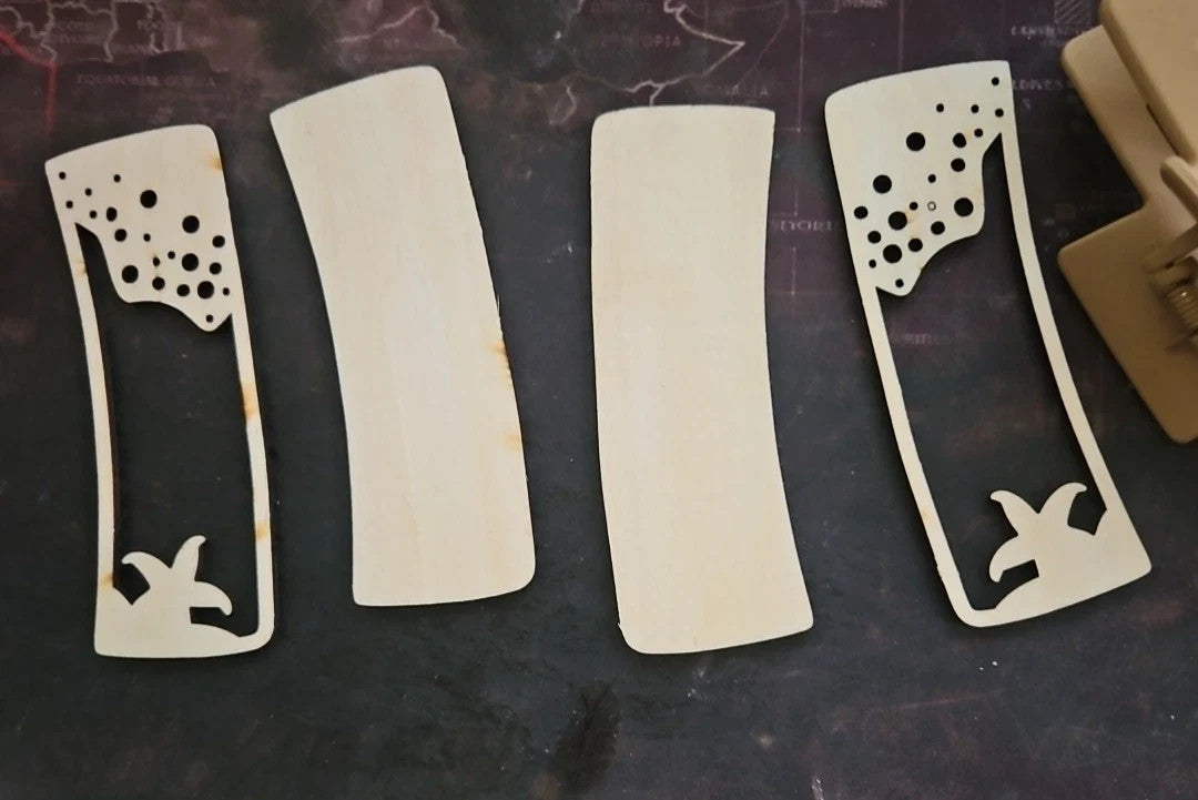 Handmade 3D Wood Cut Beach Life Hair Claw Clip 4" KIT