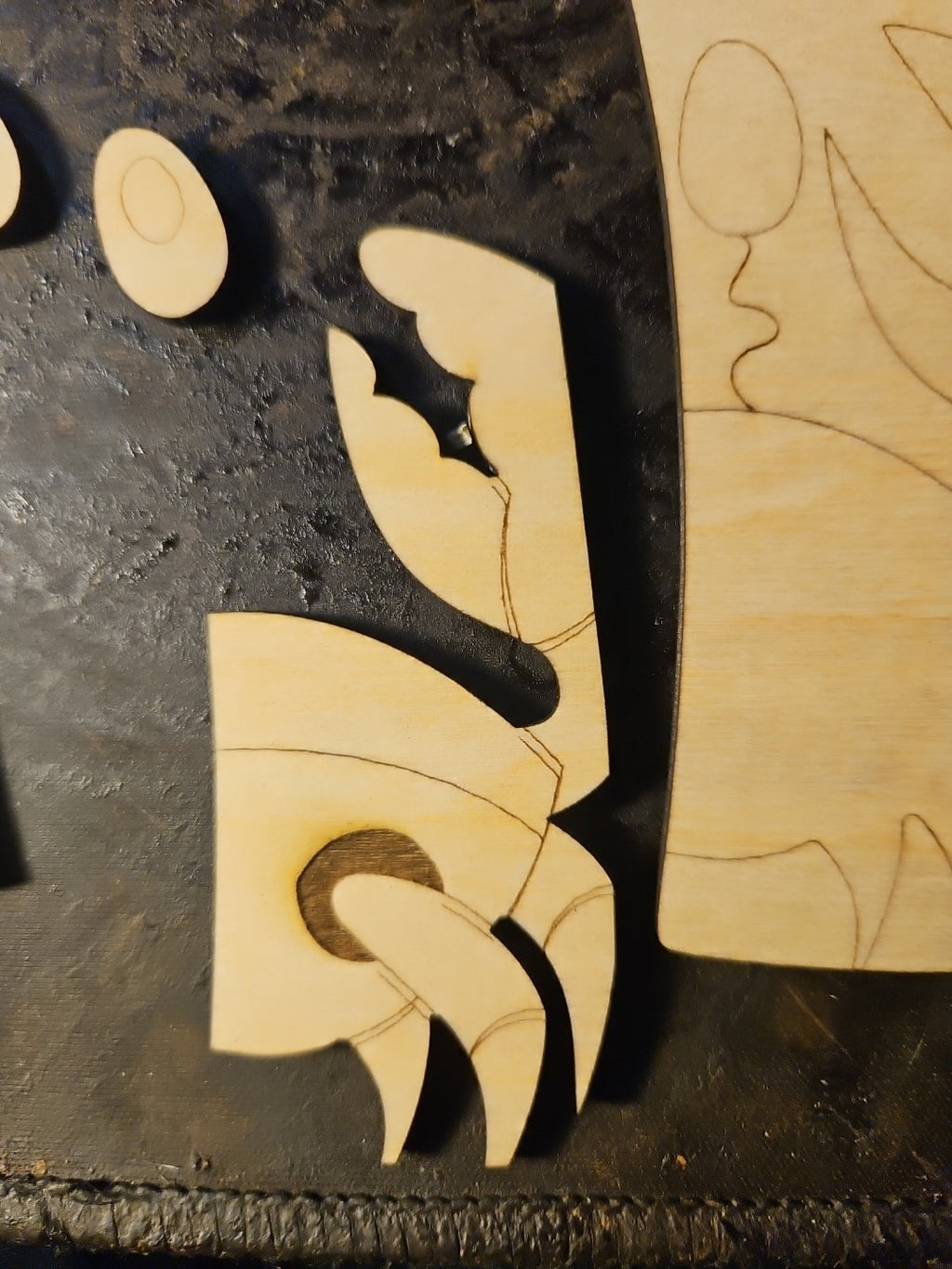 Handmade 3D Wood Cut Feeling Crabby Hair Claw Clip 4" KIT