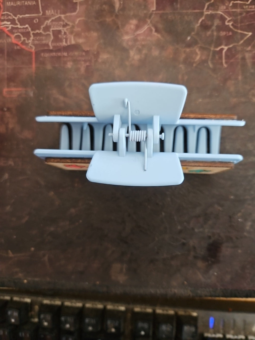 Handmade 2D Wood Cut Paw Prints Hair Claw Clip 4" Hand Painted and Assembled