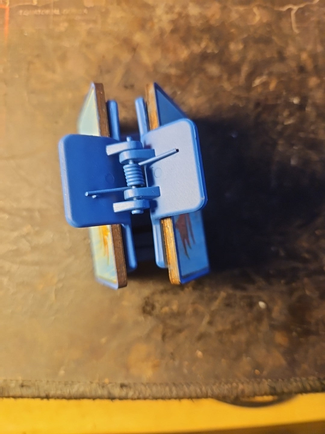 Handmade 2D Wood Cut Betta Fish Hair Claw Clip 2" Hand Painted and Assembled