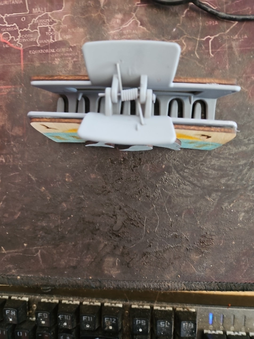 Handmade 3D Wood Cut Dolphin Hair Claw Clip 4"- Hand Painted and Assembled