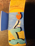 Handmade 3D Wood Cut Mermaid Hair Claw Clip 4" - Hand Painted and Assembled