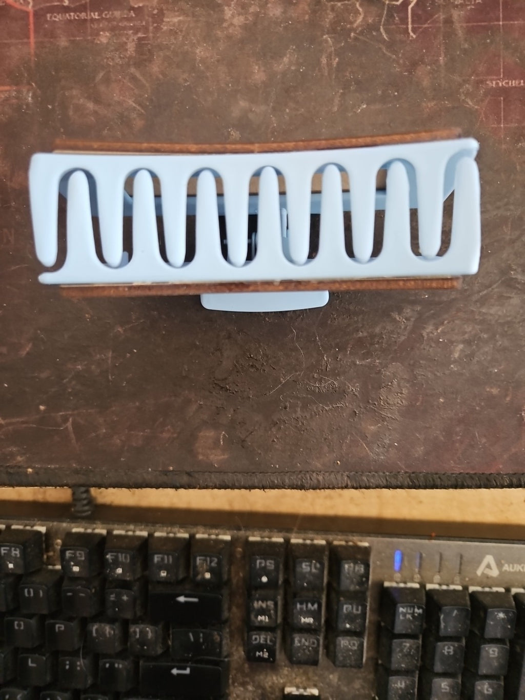 Handmade 2D Wood Cut Paw Prints Hair Claw Clip 4" Hand Painted and Assembled