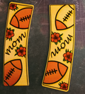Handmade 2D Wood Cut Football Mom Claw Clip 5" KIT