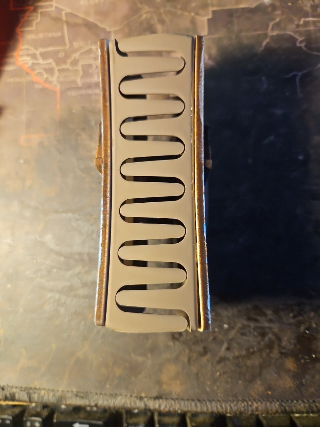 Handmade 3D Wood Cut "Lake Life" Hair Claw Clip 4" - Hand Painted and Assembled