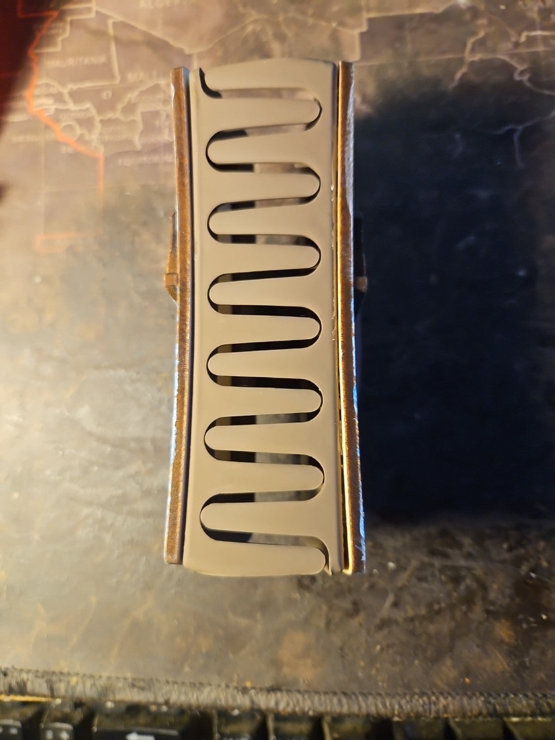 Handmade 3D Wood Cut "Lake Life" Hair Claw Clip 4" - Hand Painted and Assembled