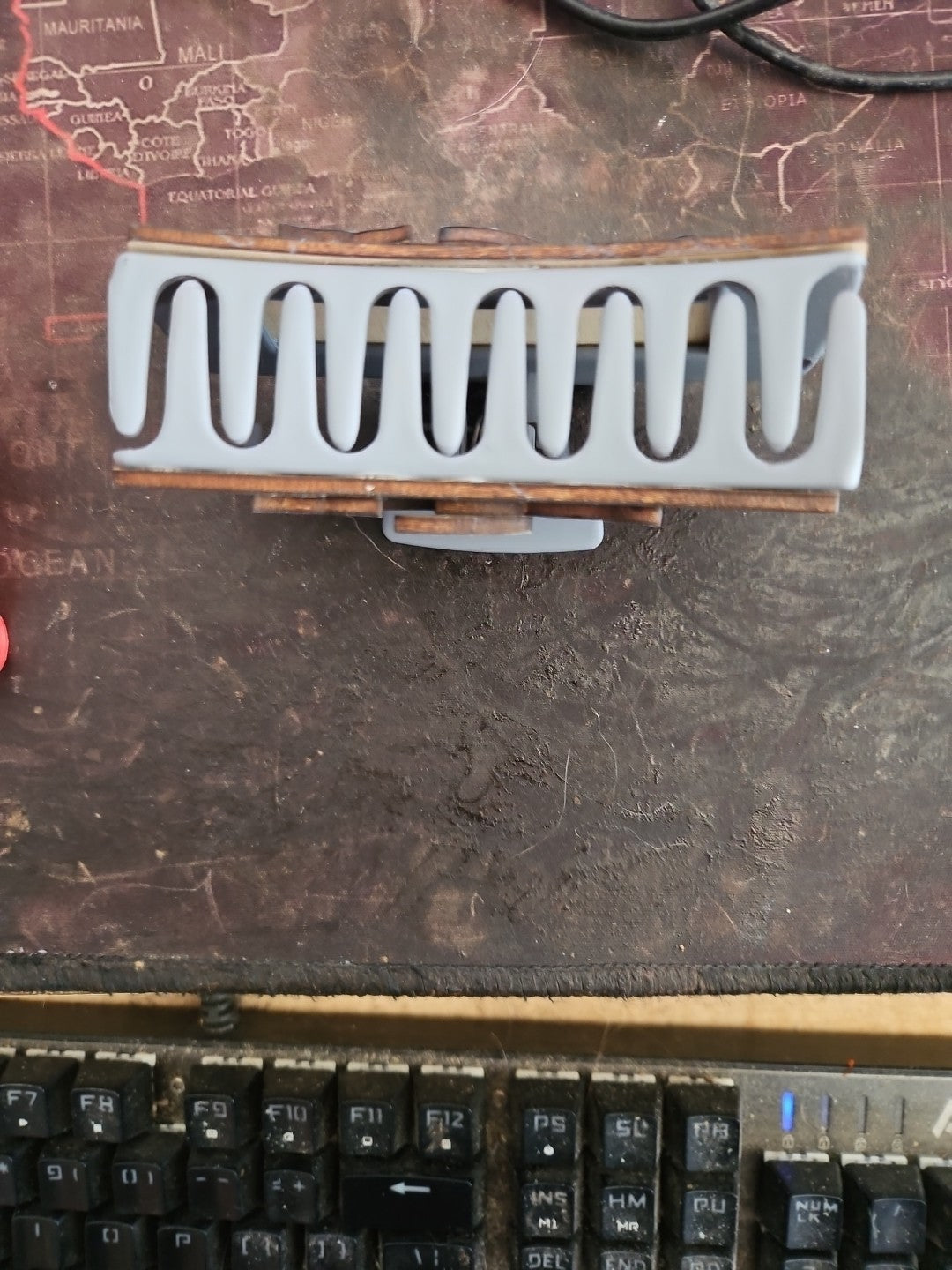 Handmade 3D Wood Cut Dolphin Hair Claw Clip 4"- Hand Painted and Assembled