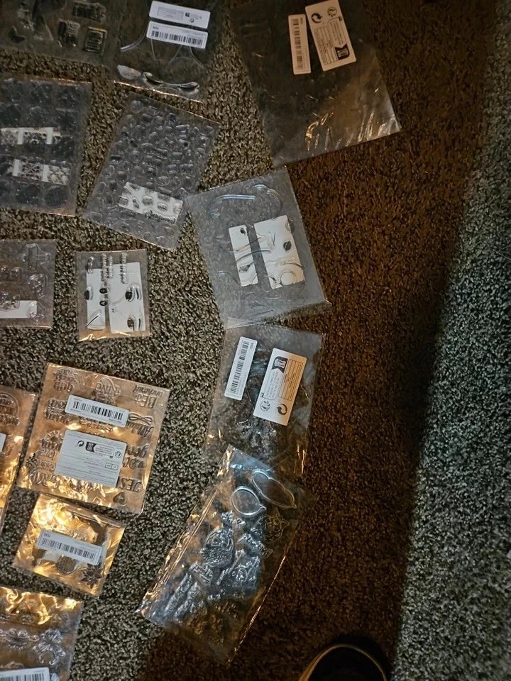 Lot of 73 Sets of Various Clear Rubber Stamps Poly Cling- Stampers Dream!