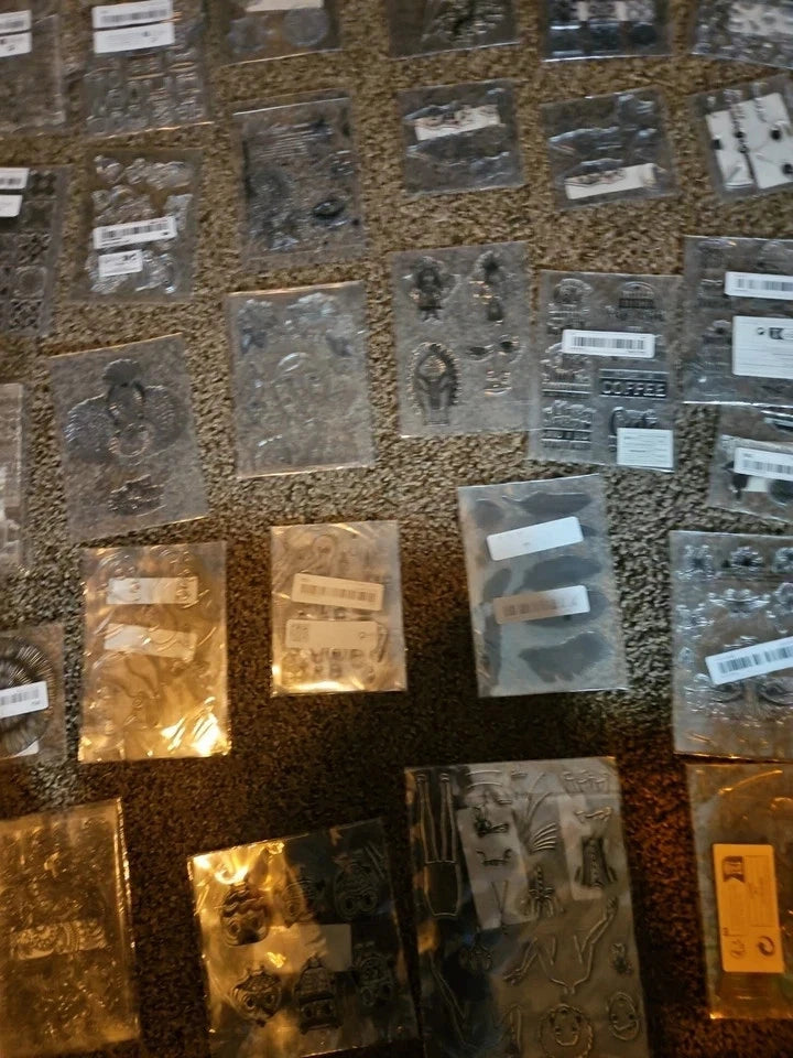 Lot of 73 Sets of Various Clear Rubber Stamps Poly Cling- Stampers Dream!
