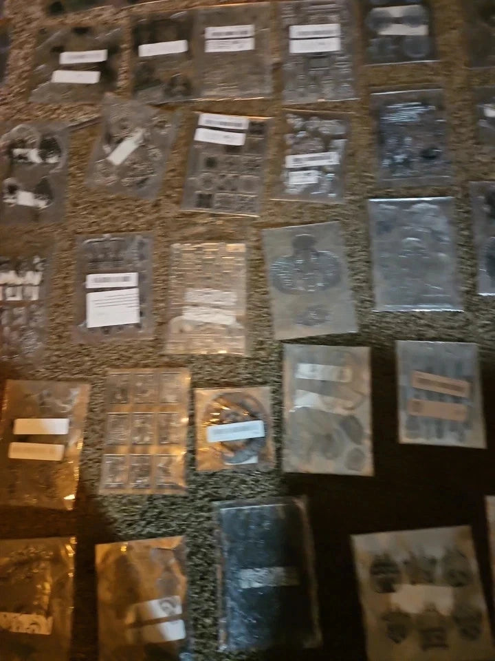 Lot of 73 Sets of Various Clear Rubber Stamps Poly Cling- Stampers Dream!
