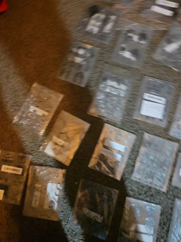 Lot of 73 Sets of Various Clear Rubber Stamps Poly Cling- Stampers Dream!