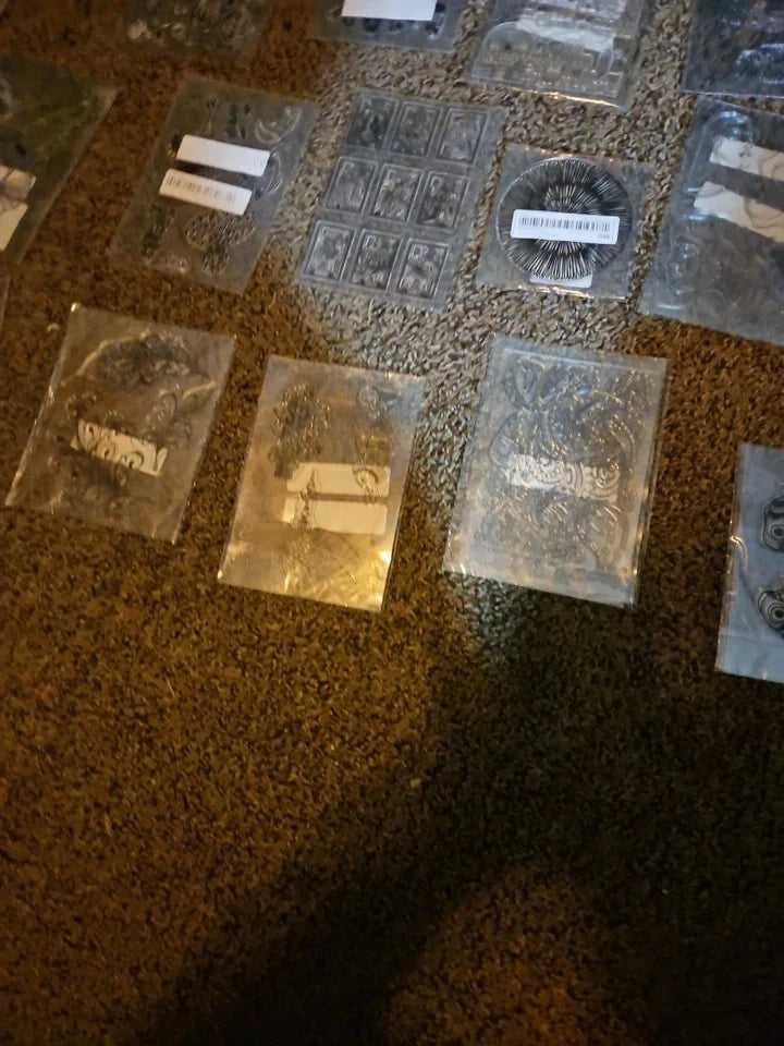 Lot of 73 Sets of Various Clear Rubber Stamps Poly Cling- Stampers Dream!