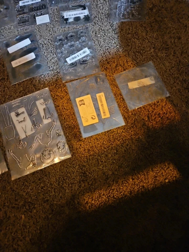 Lot of 73 Sets of Various Clear Rubber Stamps Poly Cling- Stampers Dream!